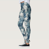 Vibranly Blue Floral Leggings (Links)