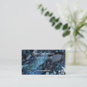 Vibranly Blue Glam Makeup Artist Visitenkarte (Stehend Vorderseite)