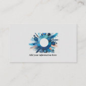 Vibranly Blue Glam Makeup Artist Visitenkarte (Rückseite)