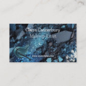 Vibranly Blue Glam Makeup Artist Visitenkarte (Vorderseite)