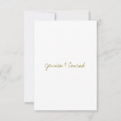 Vibranly Blue Orange Gold Wedding RSVP Card Karte (Rückseite)