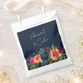 Vibranly Blue Orange Red Botanical Geschenktütchen (Ausgeschnitten)