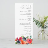 Vibranly Blue Orange Red Botanical Programm (Stehend Vorderseite)