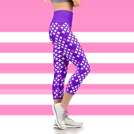 Vibranly Blue Pattern Trendy Capri Leggings
