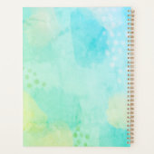 Vibranly Blue und Green Abstrakt Art Planer (Rückseite)