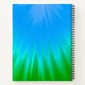 Vibranly Blue und Green Abstrakt Notebook Notizblock (Rückseite)