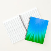 Vibranly Blue und Green Abstrakt Notebook Notizblock (Innenseite)