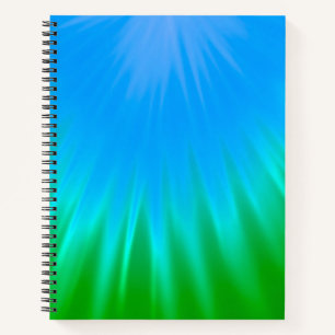 Vibranly Blue und Green Abstrakt Notebook Notizblock