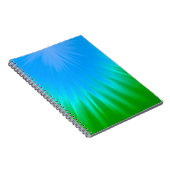 Vibranly Blue und Green Abstrakt Notebook Notizblock (Rechte Seite)