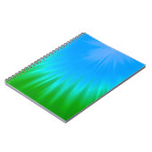 Vibranly Blue und Green Abstrakt Notebook Notizblock (Linke Seite)