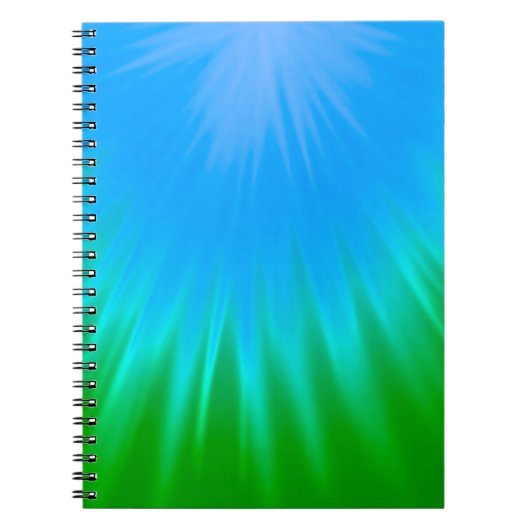 Vibranly Blue und Green Abstrakt Notebook Notizblock (Vorderseite)