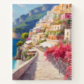 Vibranly Coastal Mediterranean City Spiral Noteboo Notizblock (Rückseite)
