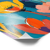 Vibranly floral Abstrakt Fotodruck (Ecke)