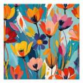 Vibranly floral Abstrakt Fotodruck (Vorne)