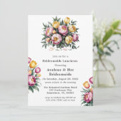 Vibranly Floral Harmony Bridesmaids Luncheon Einladung (Stehend Vorderseite)