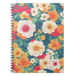 Vibranly Floral Pattern Notebook Notizblock