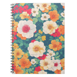Vibranly Floral Pattern Notebook Notizblock