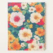 Vibranly Floral Pattern Notebook Planer (Rückseite)
