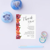 Vibranly Floral Wedding Plate Vielen Dank Flyer (Einzeln)