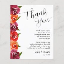 Vibranly Floral Wedding Plate Vielen Dank