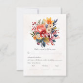 Vibranly Florals Watercolor UAWG RSVP Karte (Vorderseite)
