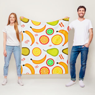 Vibranly Fruity Kaleidoscope Pattern Fleecedecke
