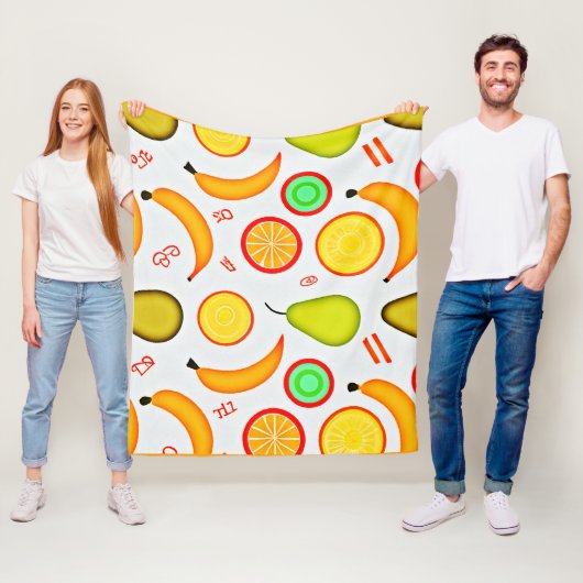 Vibranly Fruity Kaleidoscope Pattern Fleecedecke (Beispiel)