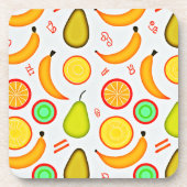 Vibranly Fruity Kaleidoscope Pattern Getränkeuntersetzer (Vorderseite)