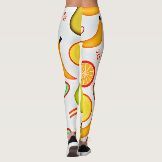Vibranly Fruity Kaleidoscope Pattern Leggings (Rückseite)