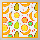 Vibranly Fruity Kaleidoscope Pattern Poster (Vorne)