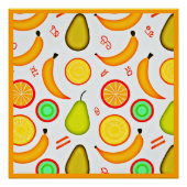 Vibranly Fruity Kaleidoscope Pattern Poster (Vorderseite)