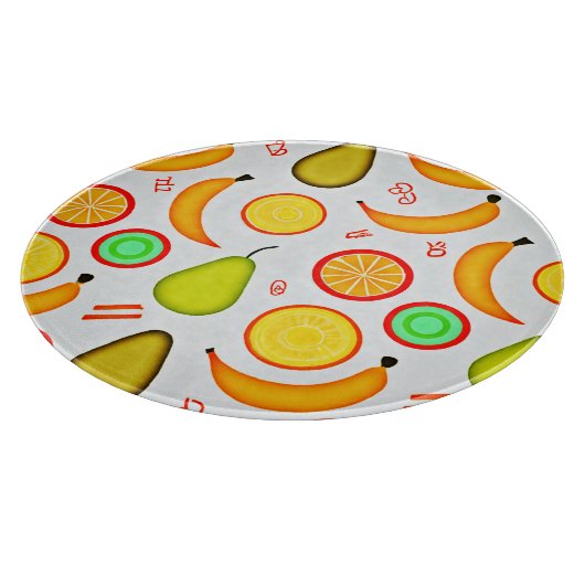 Vibranly Fruity Kaleidoscope Pattern Schneidebrett (Ecke)