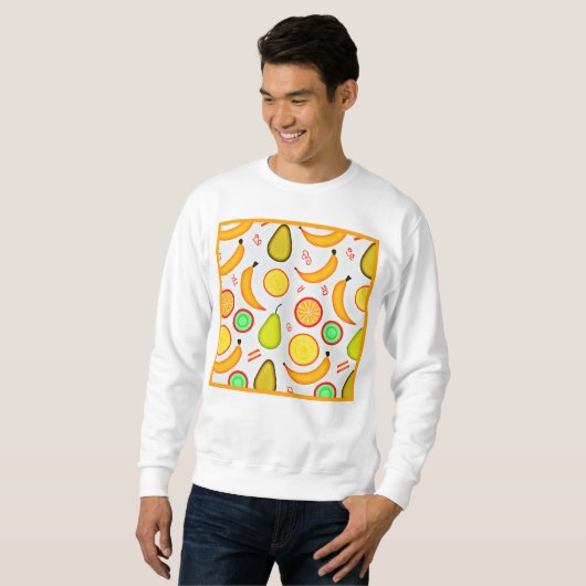 Vibranly Fruity Kaleidoscope Pattern Sweatshirt (Vorne ganz)