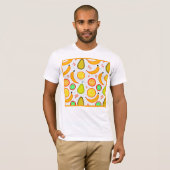 Vibranly Fruity Kaleidoscope Pattern T-Shirt (Vorne ganz)