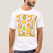 Vibranly Fruity Kaleidoscope Pattern T-Shirt (Vorderseite)