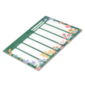 Vibranly Garden Floral Weekly Planer Notepad Green Notizblock (angewinkelt)