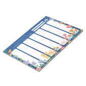 Vibranly Garden Floral Weekly Planner Notepad Blue Notizblock (angewinkelt)