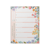 Vibranly Garden Floral Weekly Planner Notepad Notizblock (Rotiert)