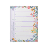 Vibranly Garden Floral Weekly Planner Notepad Notizblock (Rotiert)