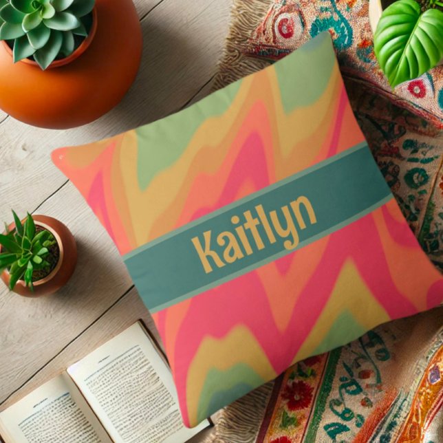 Vibranly Girly Glam Rainbow Personalisiert Kissen (Von Creator hochgeladen)