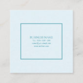 Vibranly Girly Pink Blumenmuster auf Minze Quadratische Visitenkarte (Rückseite)