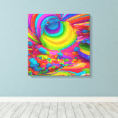 Vibranly Graffiti Burst - Pop Kunst, Dichtung und Leinwanddruck (Insitu (Holzboden))