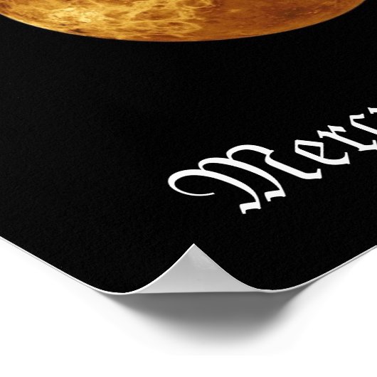 Vibranly Hues Inner Planets Poster (Ecke)