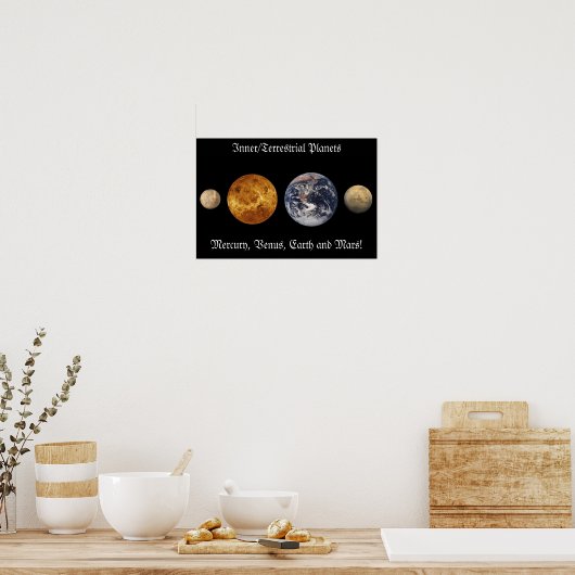 Vibranly Hues Inner Planets Poster (Küche)