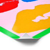 Vibranly Kissed by Colors Pattern Poster (Ecke)