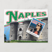 Vibranly Naples Italy photo collage Postkarte (Vorderseite)