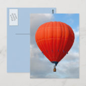 Vibranly Orange Hot Air Ballon Postcard Postkarte (Vorne/Hinten)
