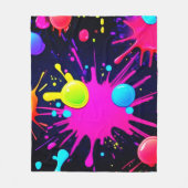 Vibranly Paint Spritzer Art Fleecedecke (Vorderseite)