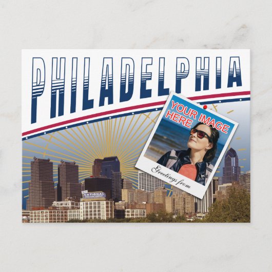 Vibranly Philadelphia Pennsylvania Foto Collage Postkarte (Vorderseite)