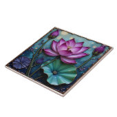 Vibranly Pink Lotus Fliese (Seite)